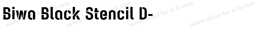Biwa Black Stencil D字体转换
